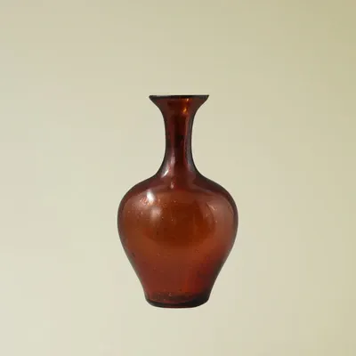 Glass Appreciation Bottle Small Gold Sprinkle (Amber)