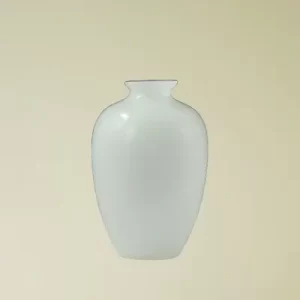 Glass Fat Melon Bottle (White)