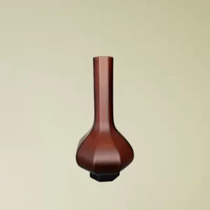 Glass eight sided pointed mouth medium (amber)