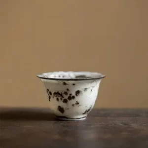Ink wash wide mouthed tea cup (Zhiye cup)